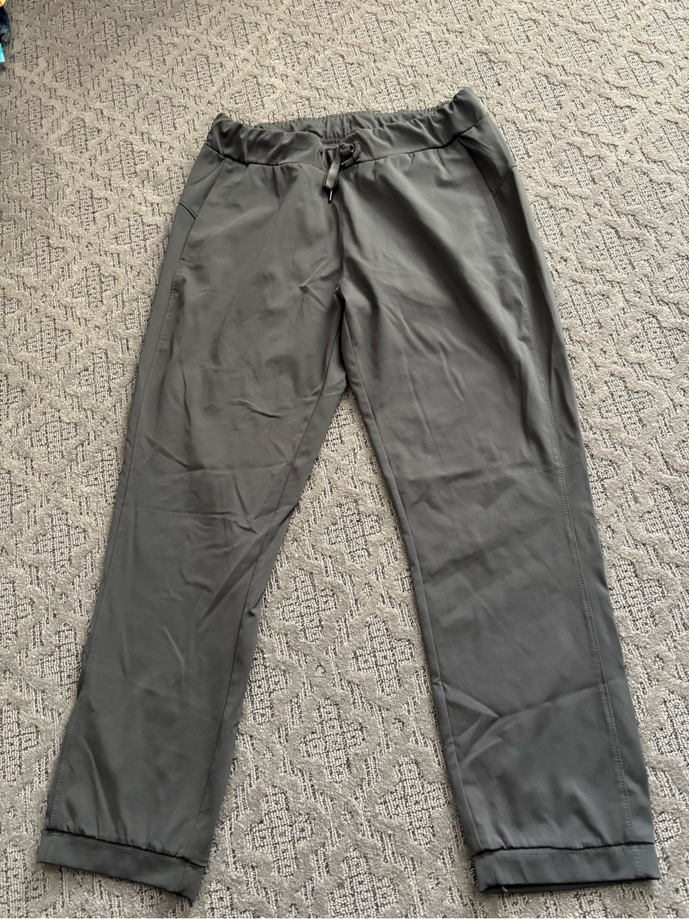 Women’s Gray Elastic-Waist Casual Pants